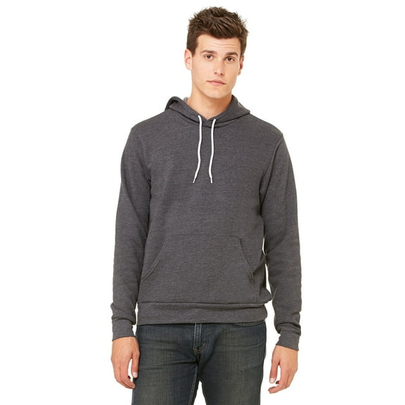 Unisex Fleece Pullover Hoodie , 3719 , DK GRAY HEATHER , X-Large