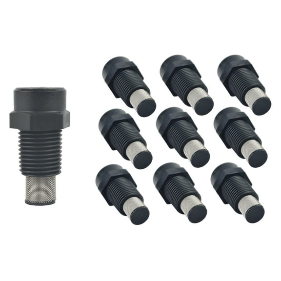 Tefen Fogger Misting Nozzle Black with Stainless Steel Filter 1/8" NPT 3 GPH 10 Pack