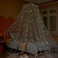 thumbnail image 5 of huanledash Bed Canopy Easy Installation Fluorescent Stars Design Kid Room Round Top Children Crib Bed Tent Household Supplies, 5 of 8