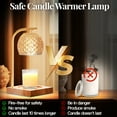 thumbnail image 5 of Candle Warmer Lamp with Timer as a Present,Dimmable Electric Candle Wamer, Mothers Day Gifts for Mom Adjustable Height Glass Candle Melter Lamp for Jar Candle(Amber), 5 of 7