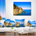 thumbnail image 4 of Designart Manarola Village Seashore Italy - Seashore Throw Pillow - 12x20, 4 of 5