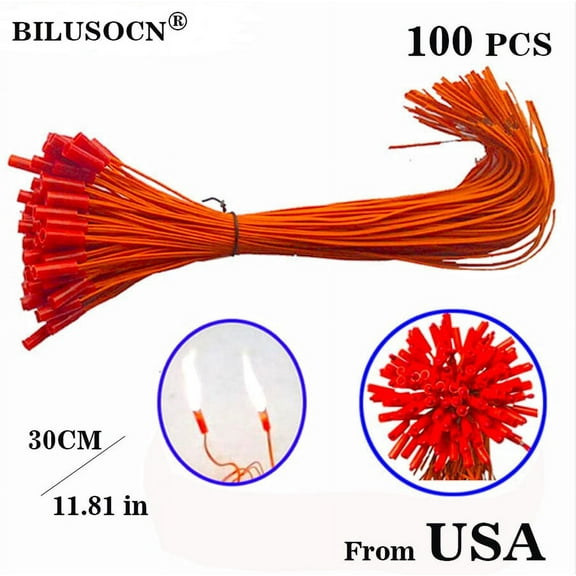 Bilusocn 12 in Firework Ignition Electrical Wire 100 Piece
