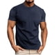 thumbnail image 2 of pstuiky camisetas de hombre, Camiseta deportiva informal elástica de manga corta con cuello redondo para hombre, color liso camisas casuales para hombre xxxl, 2 of 6