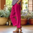 thumbnail image 2 of Glisme Pants For Women Lightweight Empire Waist Trousers Wide Leg Loose Fit Slacks Soft Clothing Rd3 Xl, 2 of 7
