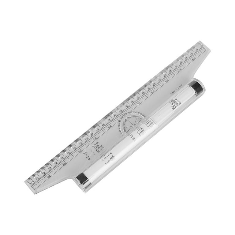NICEXMAS Multi-purpose Rolling Ruler Plastic Measuring Rolling Ruler for  Drawing Design 