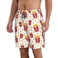 thumbnail image 2 of Kdxio Popcorn Pattern Mens Casual Shorts - Drawstring Summer Beach Sports Shorts for Men, 2 of 9