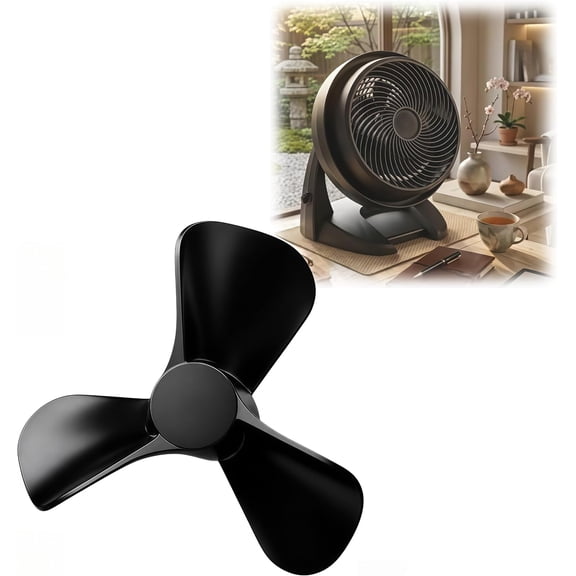 Fan Blade Replacement Compatible with Vornado 630 Air Circulator, 7-Inch 3-Blade Quiet Cooling Propeller Assembly for Home & Office Desktop Whole Room Fans, Black