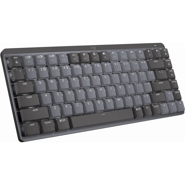 Teclado mecánico inalámbrico iluminado Logitech MX de alto rendimiento, interruptores lineales, teclas retroiluminadas, Bluetooth, USB-C, macOS, Windows