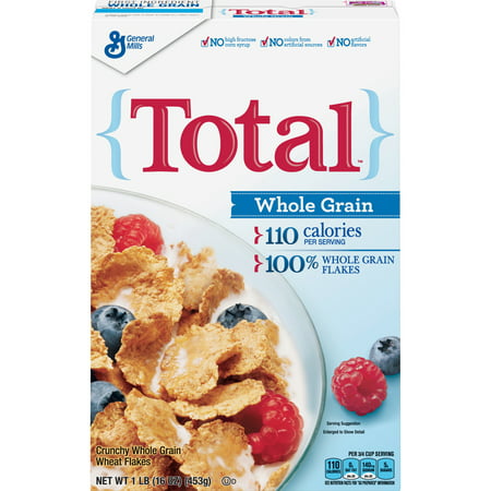Total, Cereal, with Whole Grain Flakes, 16 oz (Top 10 Best Selling Cereals)