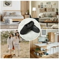 thumbnail image 6 of WOTTE Men's House Slippers Polar Fleece Memory Foam Anti-Skid Indoor Outdoor Slip On Clog Shoes Black, Size 11-12, 6 of 8