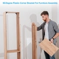 thumbnail image 5 of Uxcell Plastic Corner Braces L-Shape Bracket Right Angle Board Holder White 0.83x0.83x0.67", 5 of 6