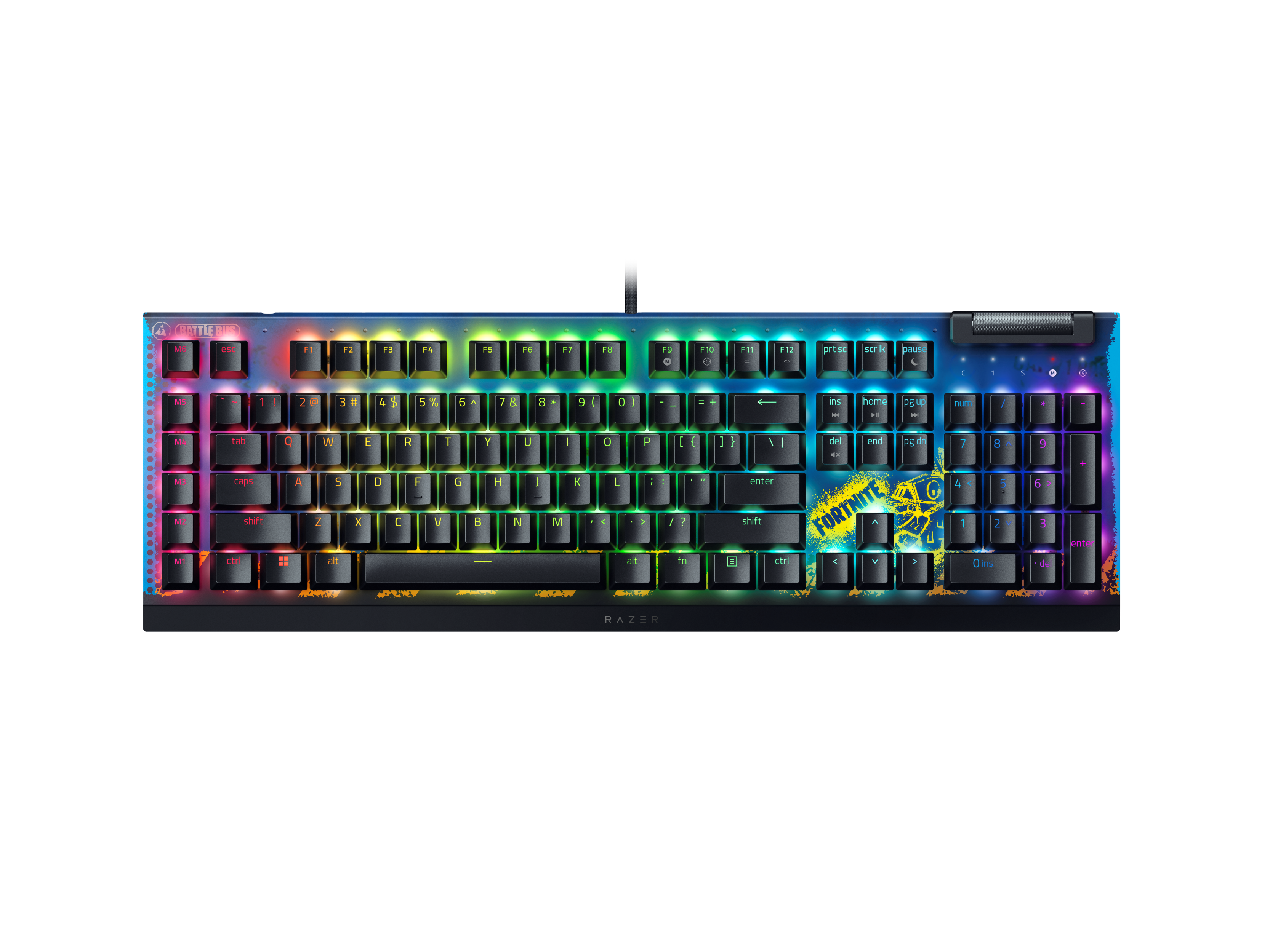Razer BlackWidow V4 X Chroma RGB USB Gaming Keyboard, Fortnite Edition