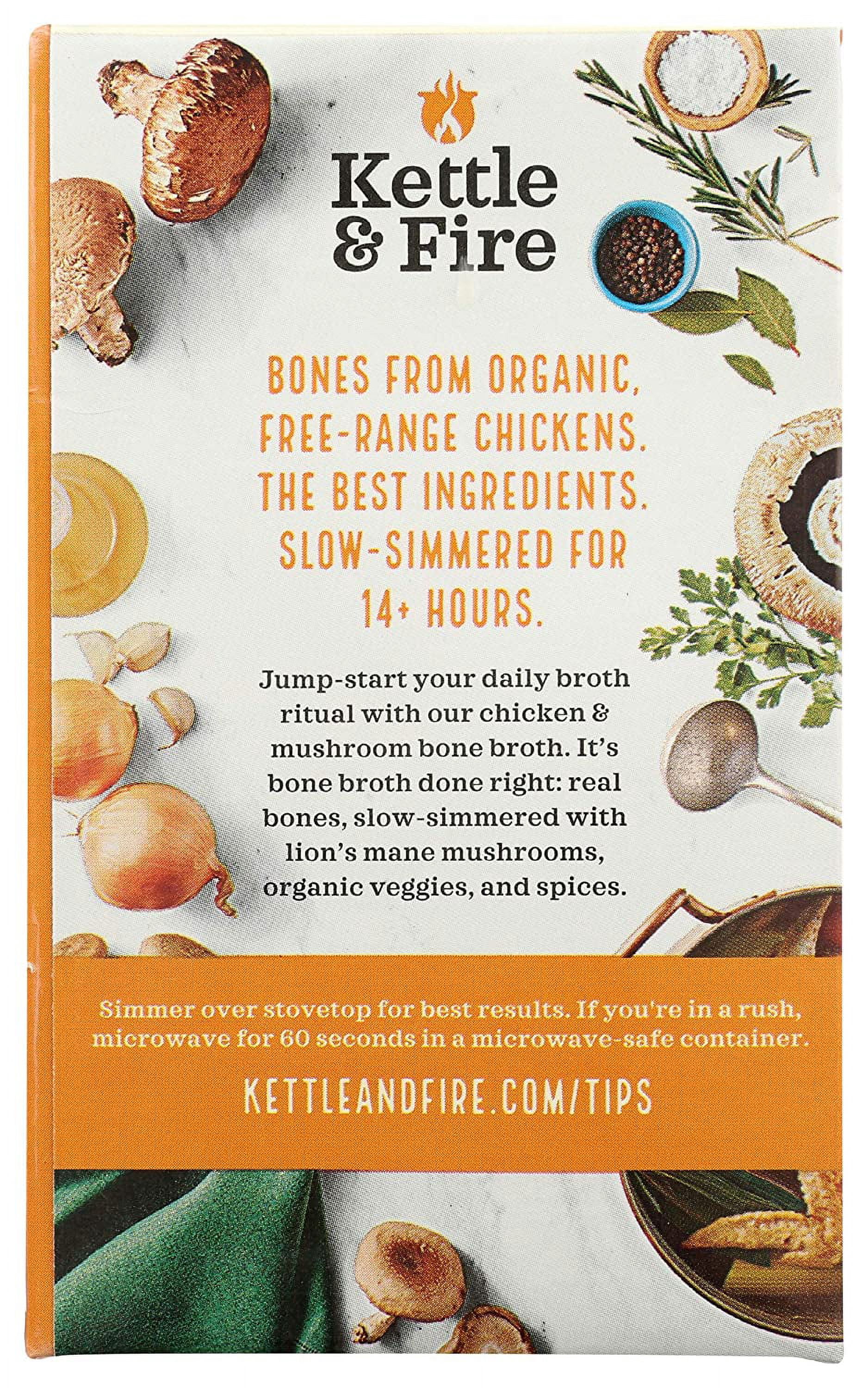 Kettle & Fire Bone Broth Mushroom Chicken 16.2 oz Pack of 2
