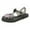 Black, variant on LOVZFMLL Toddlers and Little Girls Jelly Sandals with Butterfly Summer Beach Hollow Closed Toe Flats for Ages 1-8 Princess Dress Shoes Silver 1.5-2 Years