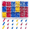 thumbnail image 1 of 1200PCS Electrical Connector Kit-Sopoby Automotive Insulated CrimpTerminals Connectors for Wiring Mixed Ring Fork Spade Butt Connector Set, 1 of 10