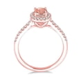 thumbnail image 3 of Oval cut 1.50 Carat Morganite and Diamond Engagement Ring in 14k Rose Gold affordable morganite & diamond engagement ring, 3 of 3