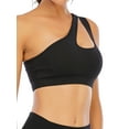 thumbnail image 5 of YouLoveIt Women Sports Bra One Shoulder Sports Bra Women Sexy Medium Support Sports Yoga Bras Comfy Stretch Sport Bra  Removable Padded Sports Bras, 5 of 8