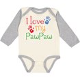 thumbnail image 3 of Inktastic Pawpaw Grandkids Handprints Boys or Girls Long Sleeve Baby Bodysuit, 3 of 5