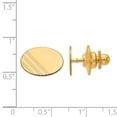 thumbnail image 2 of 14k Yellow Gold Mens Oval Line Tie Tac Lapel Pin Bar   For Dad Mens  For Him, 2 of 6