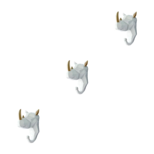 Wweixi Coat Hooks Easy To Install And Wide Application For Added In Daily Life White gold (rhino) 3Set