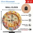 thumbnail image 3 of Cute Flower Wall Clock for Kids Room Decoration 10-Inch Silent Wooden Wall Clock, Battery Operated (AA Batteries Not Included), Artistic Home Decor, 3 of 7