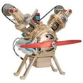 thumbnail image 2 of D Kit de construcción de motor, TECHING Motor de 2 cilindros Modelo de construcción de motor de metal Kit de ensamblaje de motor de cilindro TECHIN Construcción robusta NikouMX herramienta, 2 of 8