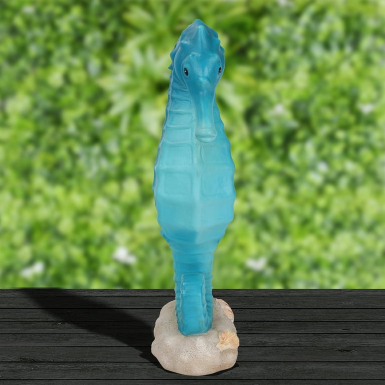 Mainstays Outdoor Blue Seahorse Garden Statuary, 6 in L x 3.5 in W