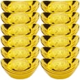 thumbnail image 1 of KAKOWELY 12 lingotes de oro artificiales, modelo de lingote de oro simulado, caja de dulces con forma de lingote de oro, 1 of 5
