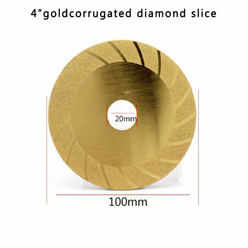 100mm 4'' Glass Stone Grinding Cutting Tool Diamond Coated Flat Wheel Disc ON PR
