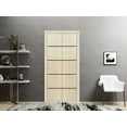 thumbnail image 5 of Sliding Closet Bi-fold Doors 60 x 84 inches | Planum 0015 Natural Veneer with Frosted Glass | Sturdy Tracks Moldings Trims Hardware Set | Wood Solid Bedroom Wardrobe Doors, 5 of 6