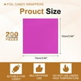 thumbnail image 2 of Uxcell Foil Candy Wrapper, Chocolate Wrapping Paper for Homemade Caramel DIY Candies Decoration Chocolate Cake Packaging Rose Red 4x4 Inch, 2 of 6