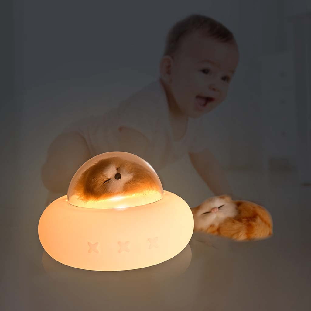 Silicone Night Lights USB Rechargeable Night Light Bedroom Bedside Lamp With Dimmable Spaceship For Kids Baby Gift