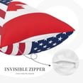 thumbnail image 2 of Plush Throw Pillow Covers, USA Canada Flag Pillow Cases with Invisible Zipper, Breathable Microfiber Pillow Cases Standard Size for Sleeping Bedroom Sofa Living Room 16x24, 2 of 5