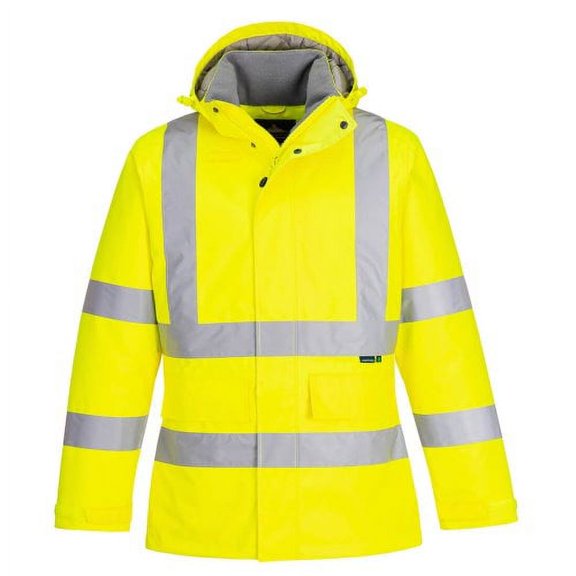 Portwest EC60 Mens Waterproof High Visability Eco Winter Work Jacket Yellow, Medium