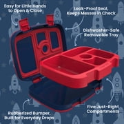 Bentgo Kids Prints Leak-Proof, 5-Compartment Bento-Style Kids Lunch Box - Ideal Portion Sizes for Ages 3-7, Durable, Drop-Proof, Dishwasher Safe, BPA-Free Materials (Rocket)