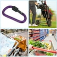 thumbnail image 7 of Uxcell 4 Pack Locking Hook 3" Aluminum D Ring Shape Clip Screw Gate Lock Quick Link for Keychain Outdoor Camping Hiking Purple, 7 of 7