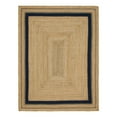 thumbnail image 3 of Unique Loom Braided Jute Collection Area Rug - Gujarat (9' x 12' 2" Rectangle Natural and Navy Blue/Navy Blue), 3 of 7