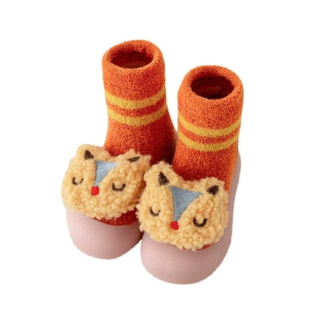 

Youmylove Autumn Winter Comfortable Baby Toddler Shoes Cute Rabbit Bear Cartoon Children Cotton Warm Breathable Soft Non-Slip Floor Baby Footwear