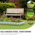 thumbnail image 5 of 6 Inch x 20 FT Garden Corrugated Metal Landscape Edging,Sturdy Galvanized Steel Yard Edging,Flexible Long Strips of Lawn Edging for DIY Raised Flower Bed Tree Surrounds Borders,Silver, 5 of 10