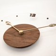 thumbnail image 4 of Reloj de pared de madera maciza creativo Simple nórdico, reloj de pared de salón para el hogar de cristal acrílico, reloj decorativo de 10 pulgadas, 4 of 5