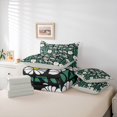 thumbnail image 6 of jejeloiu Tropical Floral 7 Pieces Full Size Bedding Sets For Girls,Bright Print Full Size Bed in a Bag,Black Green White,Light Gray Reversible, 6 of 7