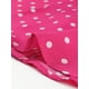 thumbnail image 5 of Blusa de mujer INSPIRE CHIC con cuello en V, mangas 3/4, estampado de lunares y corazones, botón frontal, color rosa intenso, talla S, 5 of 6