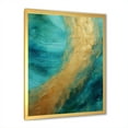 thumbnail image 4 of Designart "Alchemical Spiral Of Gold Teal Oceans V" Abstract Spirals Picture Framed Canvas Art Print, 4 of 5