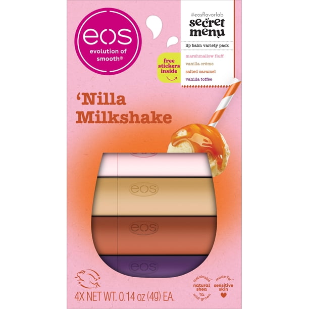 Set de regalo de bálsamo labial eos Flavor Lab Secret Menu 'Nilla Milkshake