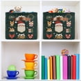 thumbnail image 6 of Yayeee Canvas Storage Basket with Handles for Shelves Fabric Bins Closet Organizer, Green Christmas, 6 of 8