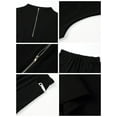thumbnail image 4 of UVN Summer Two Piece Outfits Set for Women Short Set Half Zip Sleeveless Sweatsuits Ladies Lounge Tracksuit, 4 of 5