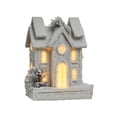 thumbnail image 1 of Casa de nieve navideña de madera con luz y decoración de mesa. Estilo A, 1 of 9