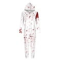 thumbnail image 4 of WREESH 2025 Womens Pumpkin Hooded Jumpsuit Thanksgiving Halloween Pajamas Family Matching Set Zipper Onesie Holiday Sleepwear, 4 of 7