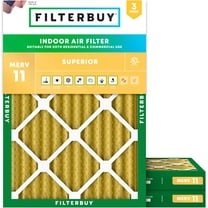 Filterbuy 16x21.5x2 MERV 11 Allergen Defense, Pleated HVAC AC Furnace Air Filters (3-Pack)