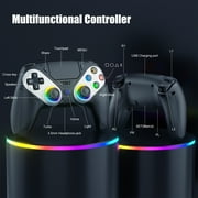 LED Wireless Controller for PS5, Compatible with PS5 Pro/Slim/PC, Dual Vibration, Macro/Turbo, 3.5mm Audio Jack, 6-Axis Motion with Speaker